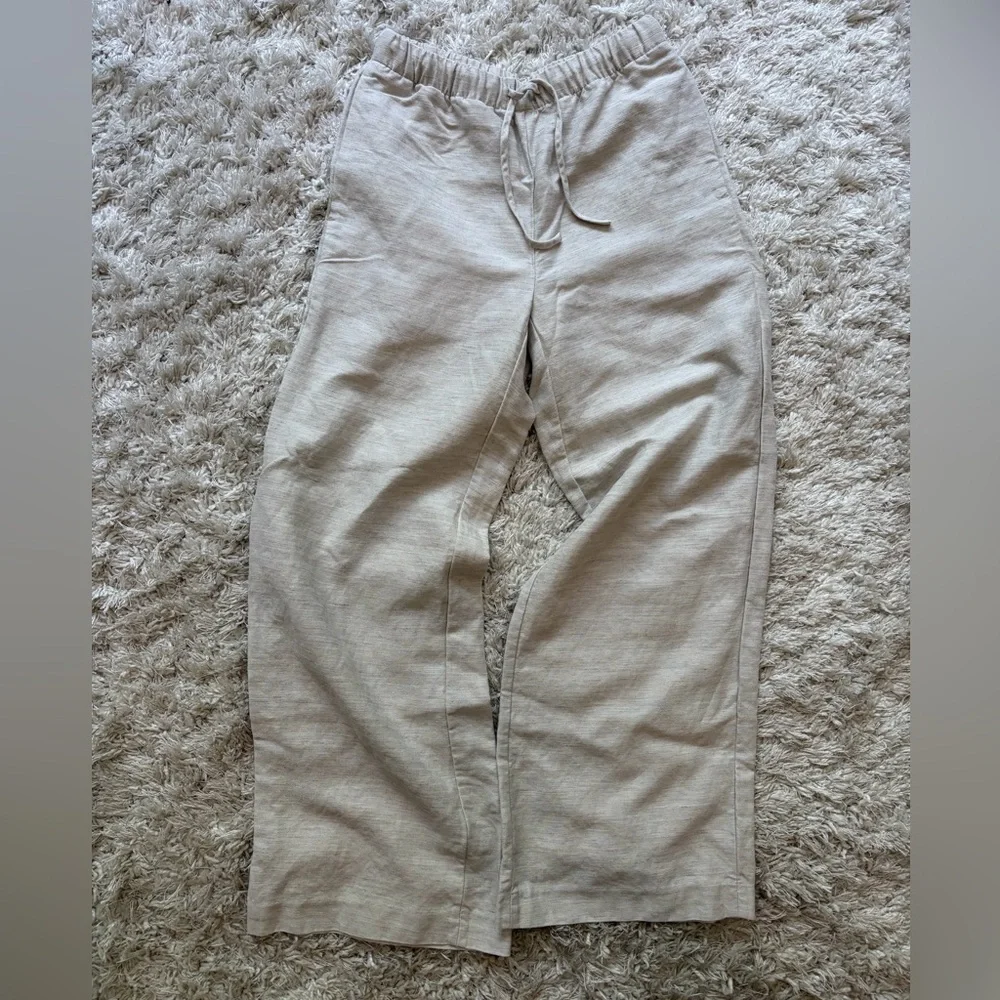 NWOT XS Aritzia CruiseLinen The Lodge Pant in Undyed Ecru
